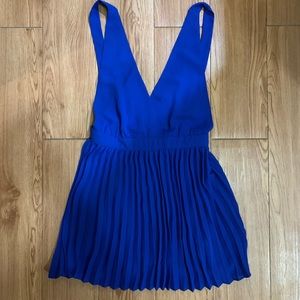 Revolve Blue Pleated Dress